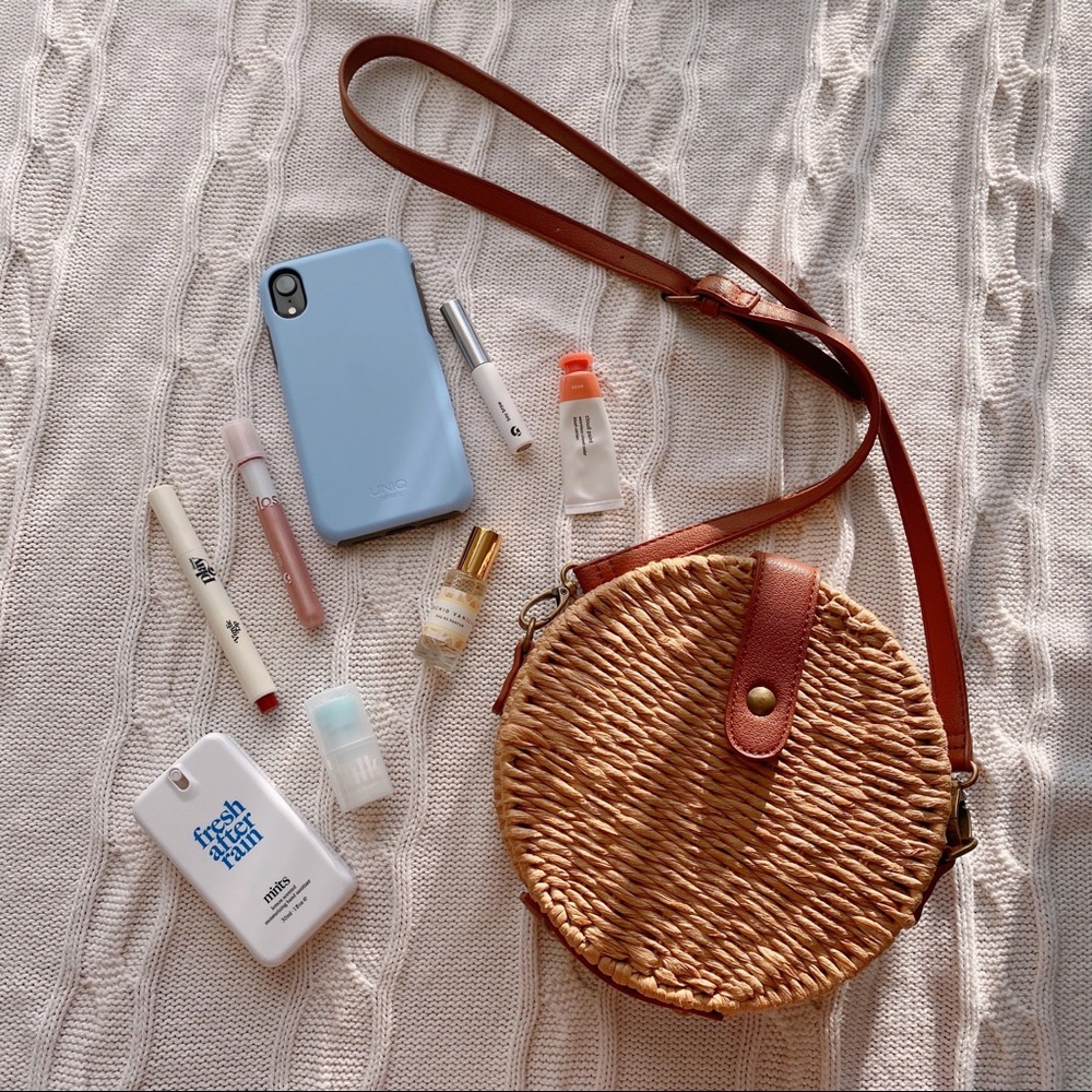 Circular Rattan Wicker Purse